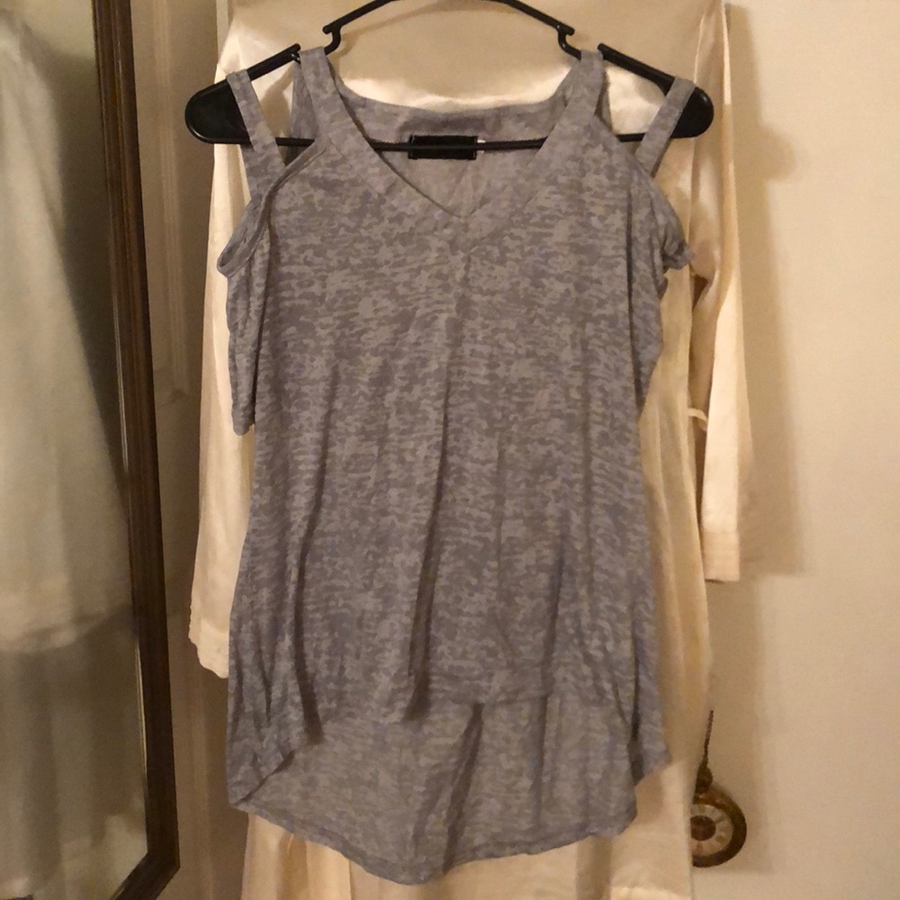 Muted Gray Hi-Lo Top